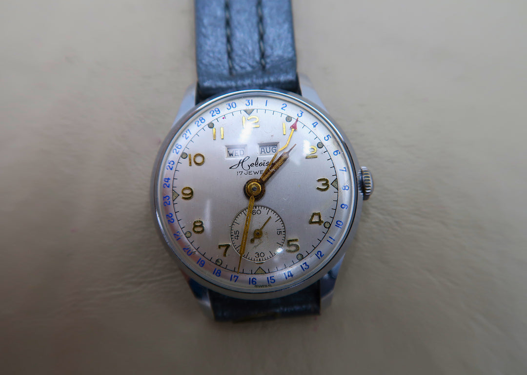 p480 Nice Vintage Heloisa 1940's 17J Mechanical Wrist Watch