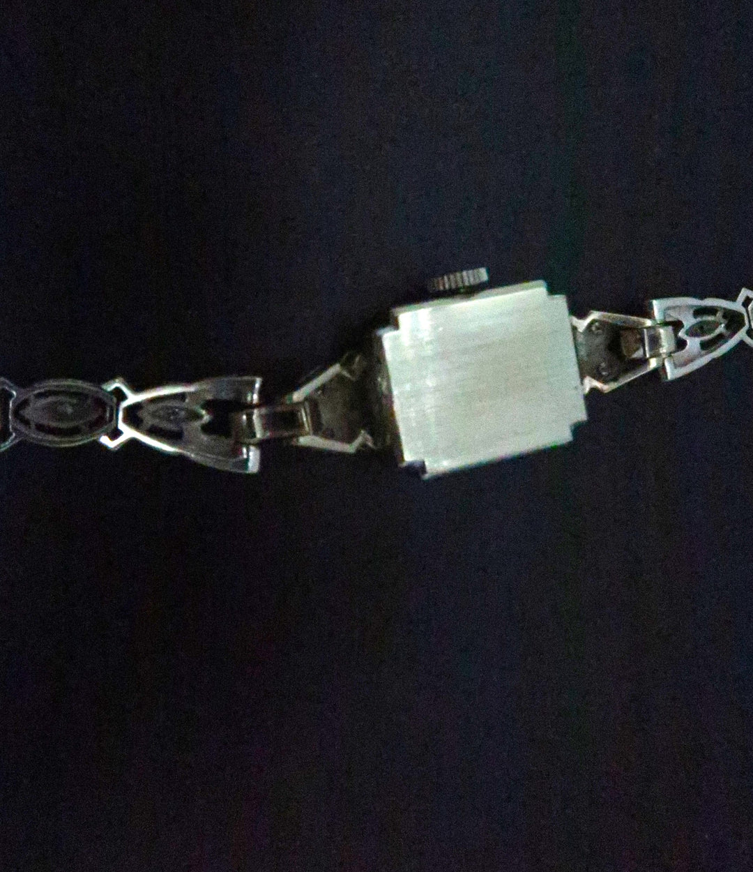 p501 vintage 14k White Gold Women's Diamond Hamilton Watch