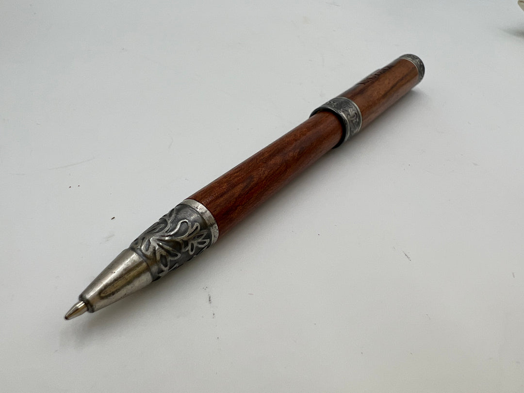 t623 Desert Iron Wood Cowboy Antique Pewter Twist Pen