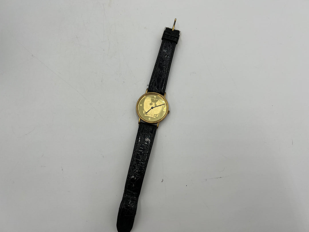 t660 1986 The Franklin Mint Vintage Gold Eagle Watch