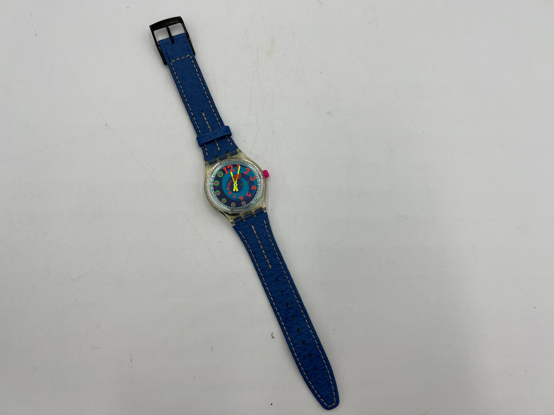 t661 Vintage Le Walk Metal Flash Swatch Wrist Watch