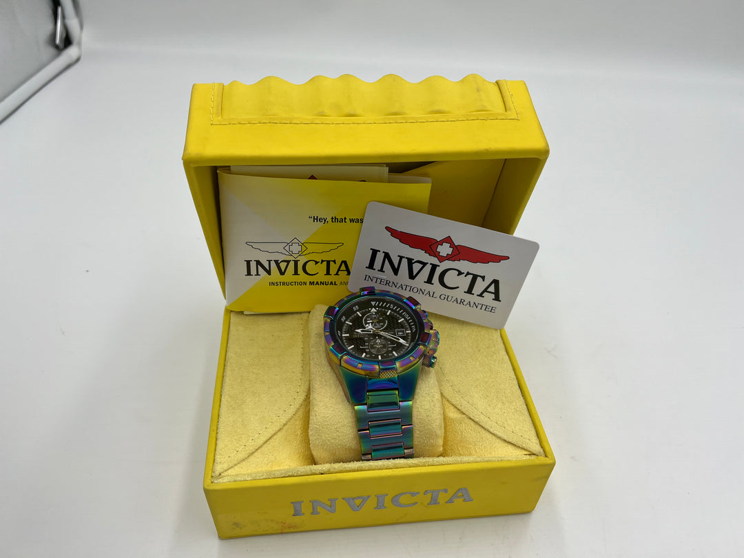 t668 Invicta Aviator Iridescent Color Men's Watch