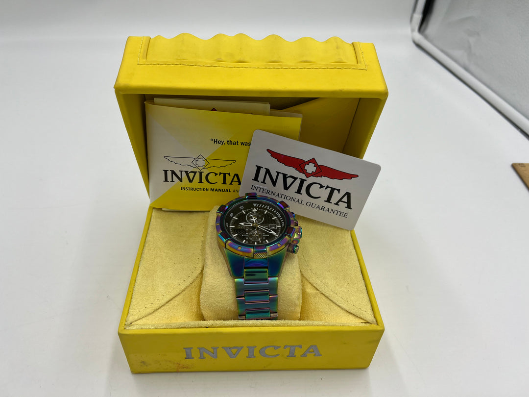 t668 Invicta Aviator Iridescent Color Men's Watch