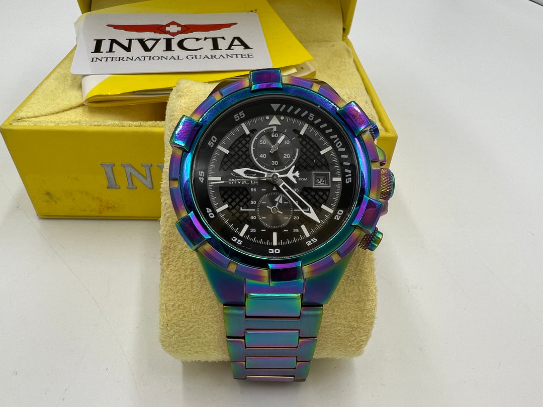 t668 Invicta Aviator Iridescent Color Men's Watch
