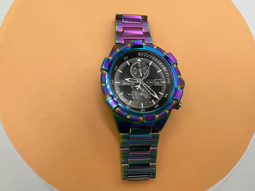 t668 Invicta Aviator Iridescent Color Men's Watch