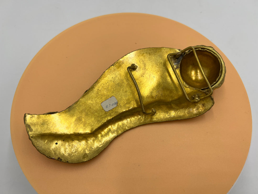 t676 Vintage Intricate Gold Tone Men's Belt Buckle