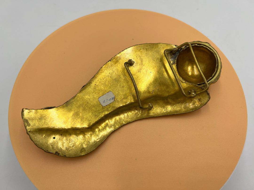 t676 Vintage Intricate Gold Tone Men's Belt Buckle