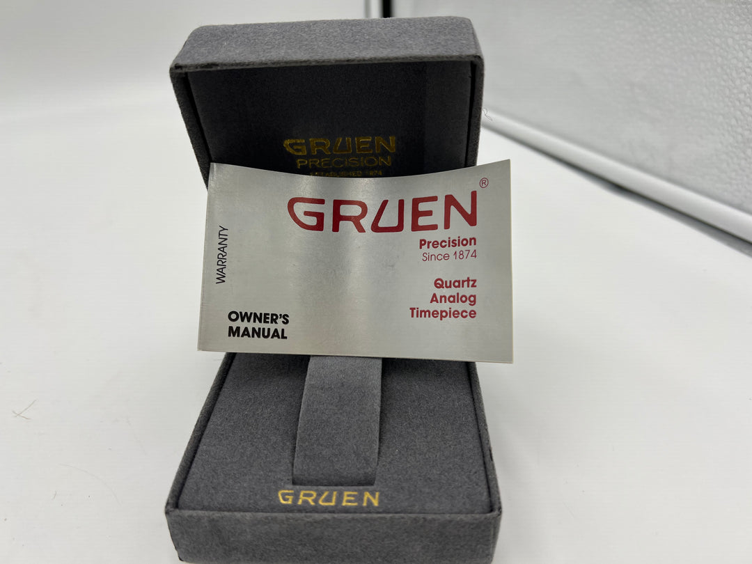 t693 Vintage Gruen Gold Tone Quartz Men's Watch