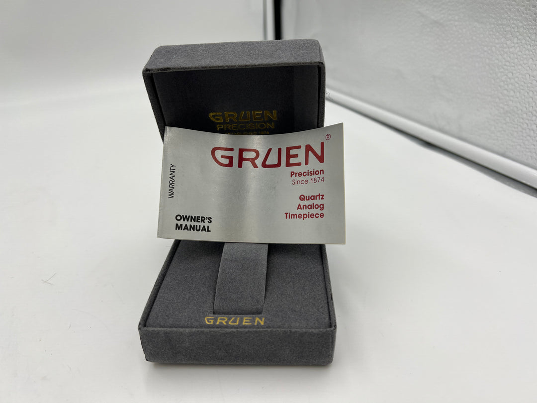 t693 Vintage Gruen Gold Tone Quartz Men's Watch