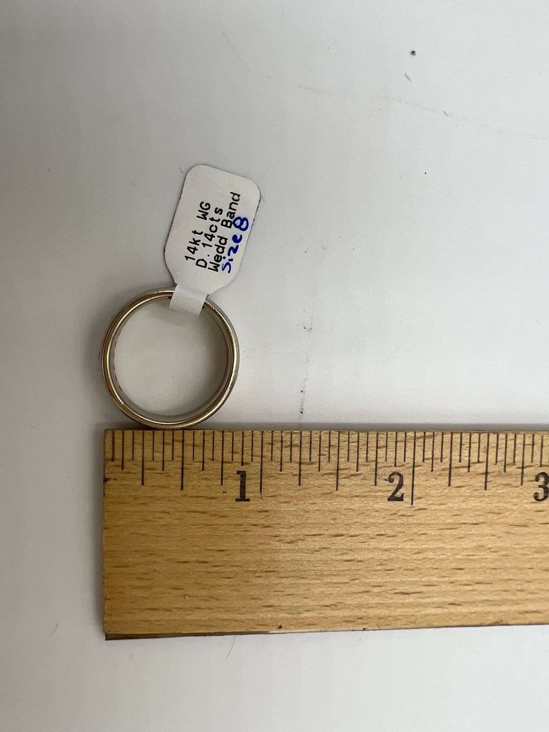 t706 Elegant White Gold and Diamond Wedding Band 5mm