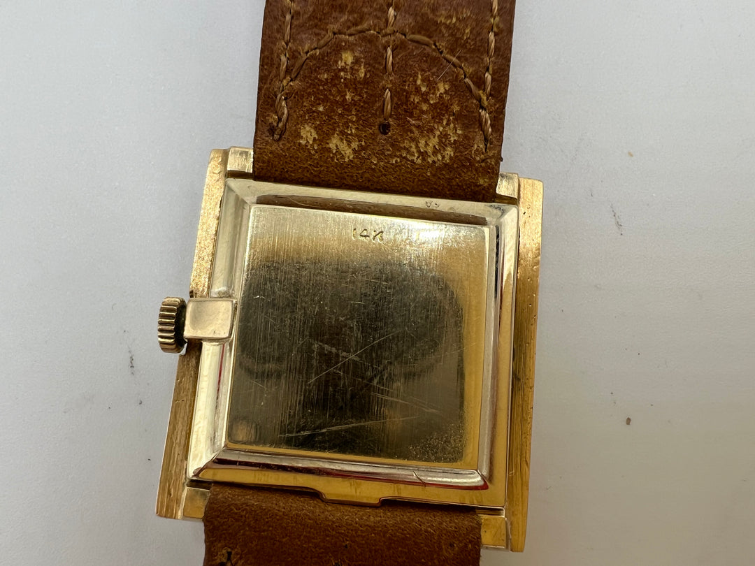 t739 Beautiful Germinal Voltaire 14kt Gold Men's Watch