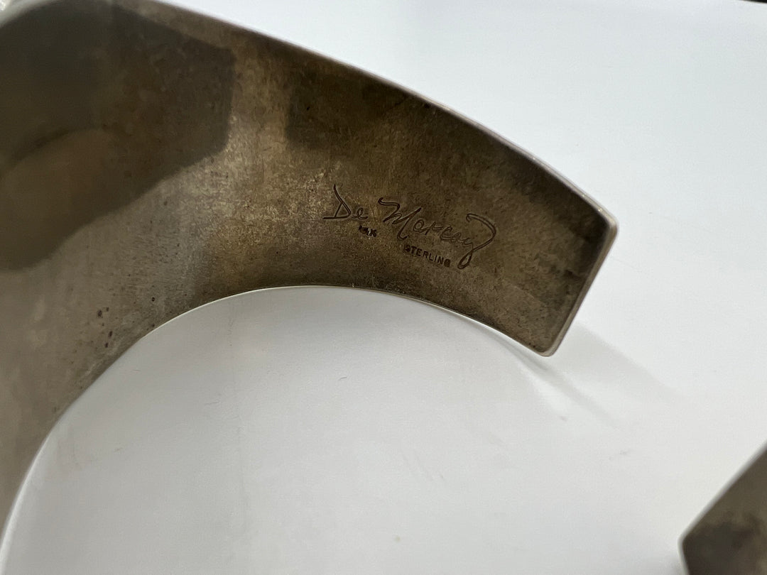 t752 Elegant De Marcay Gold and Silver Bangle Bracelet