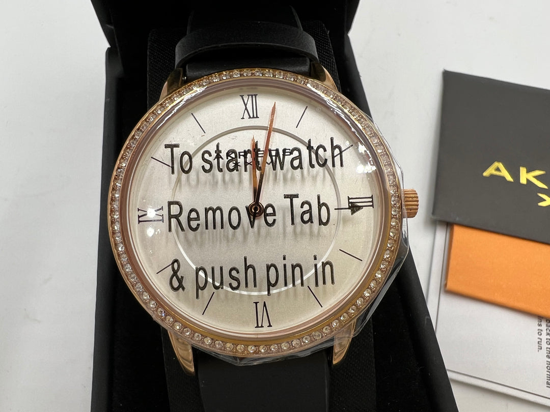 t824 Unique Akribos XXIV Crystal Ladies Wrist Watch