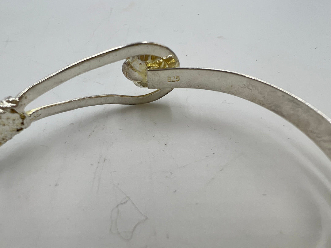 For sale: (1) t830 Beautiful Sterling Silver Flower Wrist Cuff Bracelet