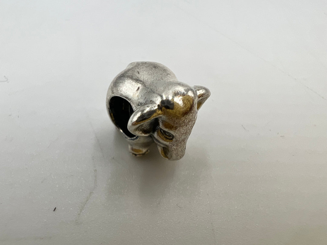 t846 Cute Sterling Silver Pandora Elephant Charm