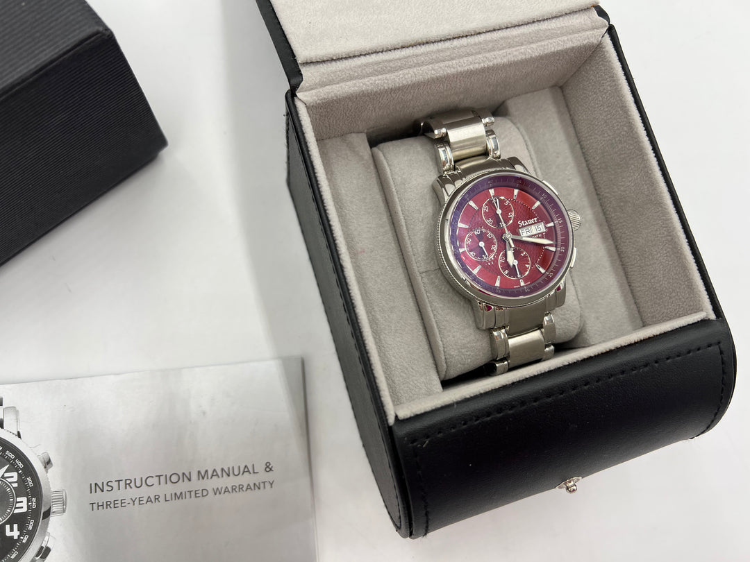 t848 Beautiful Stauer Sapphire Crystal Men's Wrist Watch