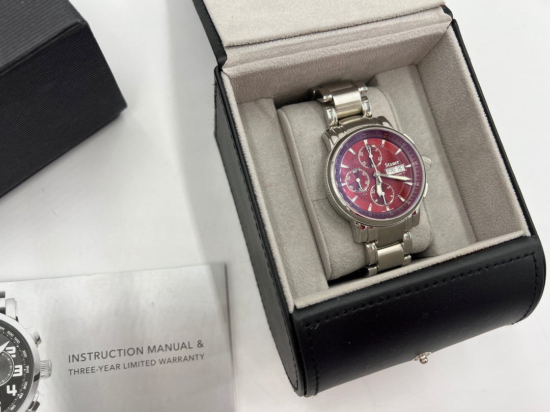 t848 Beautiful Stauer Sapphire Crystal Men's Wrist Watch