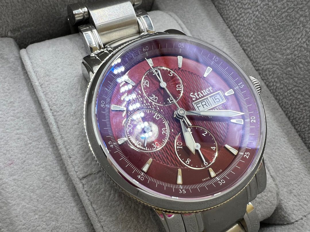 t848 Beautiful Stauer Sapphire Crystal Men's Wrist Watch