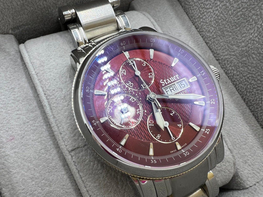 t848 Beautiful Stauer Sapphire Crystal Men's Wrist Watch