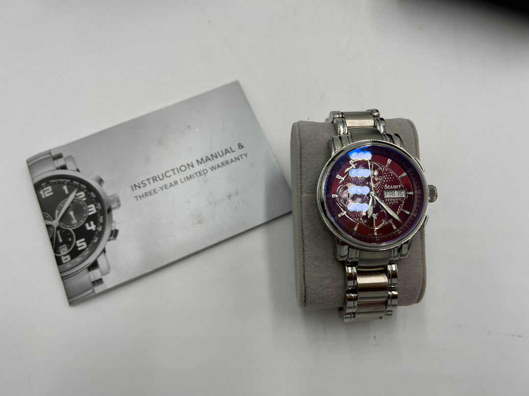 t848 Beautiful Stauer Sapphire Crystal Men's Wrist Watch