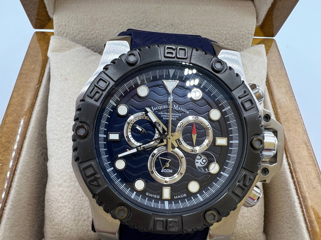 t849 Beautiful Jacques du Manoir Diver Pro Wrist Watch