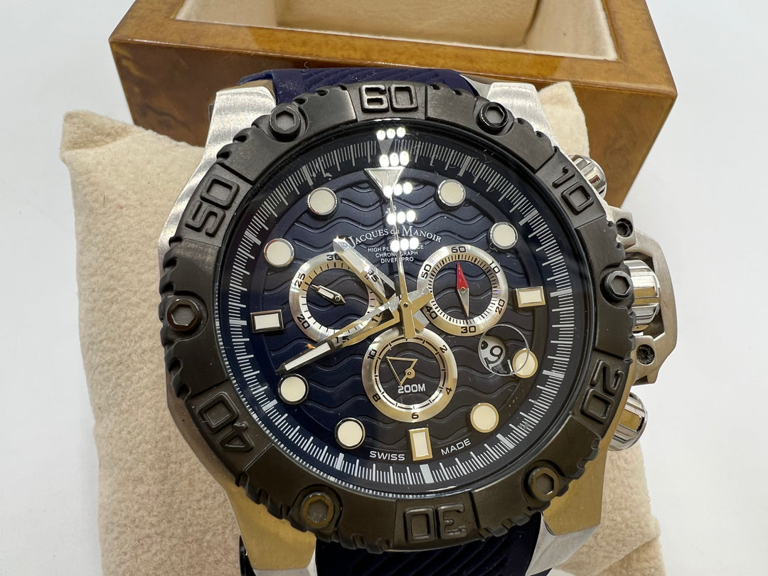 t849 Beautiful Jacques du Manoir Diver Pro Wrist Watch