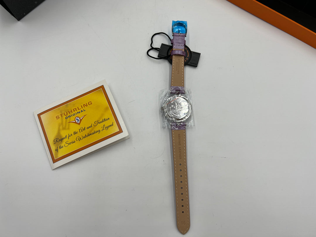 t857 Stuhrling Ladies Krysterna Crystal Stainless Steel Watch