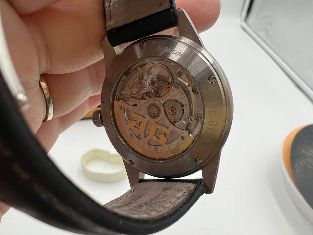 t876 Glashutte Original Senator Navigator Panorama Date Wrist Watch