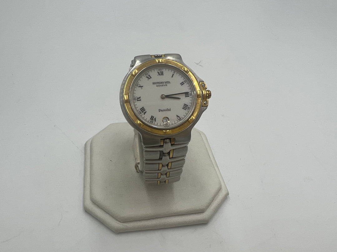 t882 Stunning Raymond Weil Parsifal Two Toned Wrist Watch
