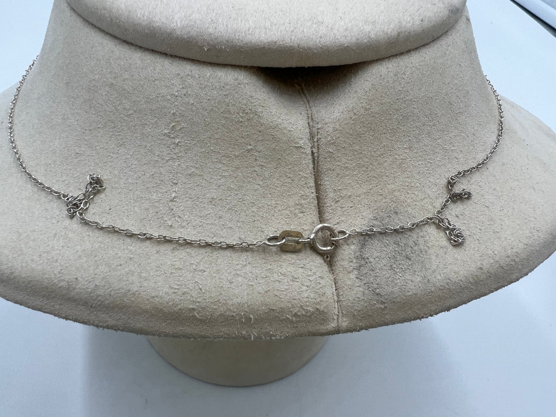 t907 Unique Gemstone 925 Sterling Silver Pendant Necklace