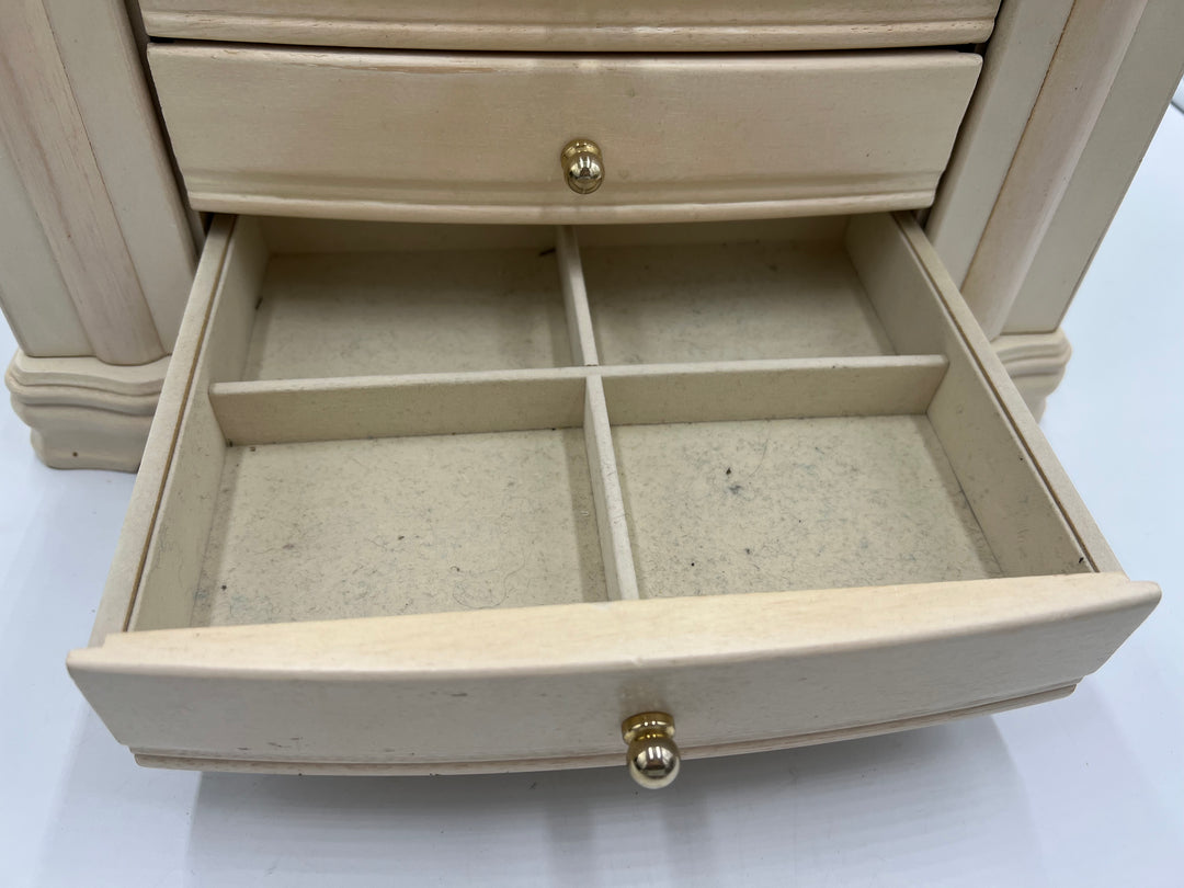 t917 Unique Vintage Wood Jewelry Box