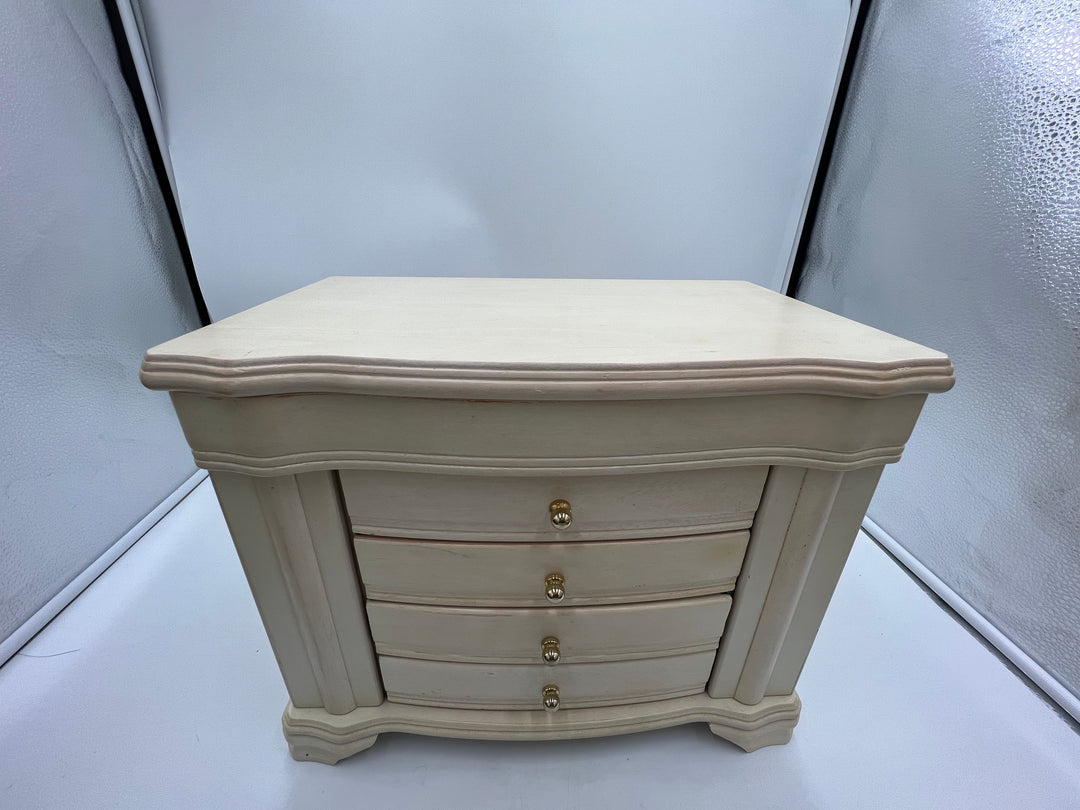 t917 Unique Vintage Wood Jewelry Box