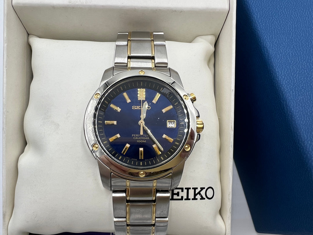 t932 Elegant Seiko Perpetual Calendar 100M Wrist Watch