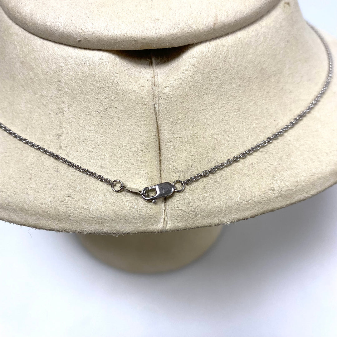 v361 Vintage Sterling Silver 925 10k Y Gold 18" Genuine Amethyst Chain Necklace