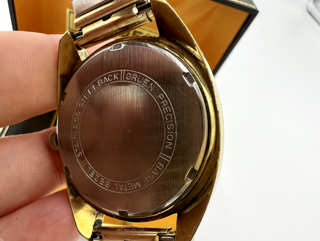 t653 Vintage Gruen Wrist Watch 17 Jewel Movement
