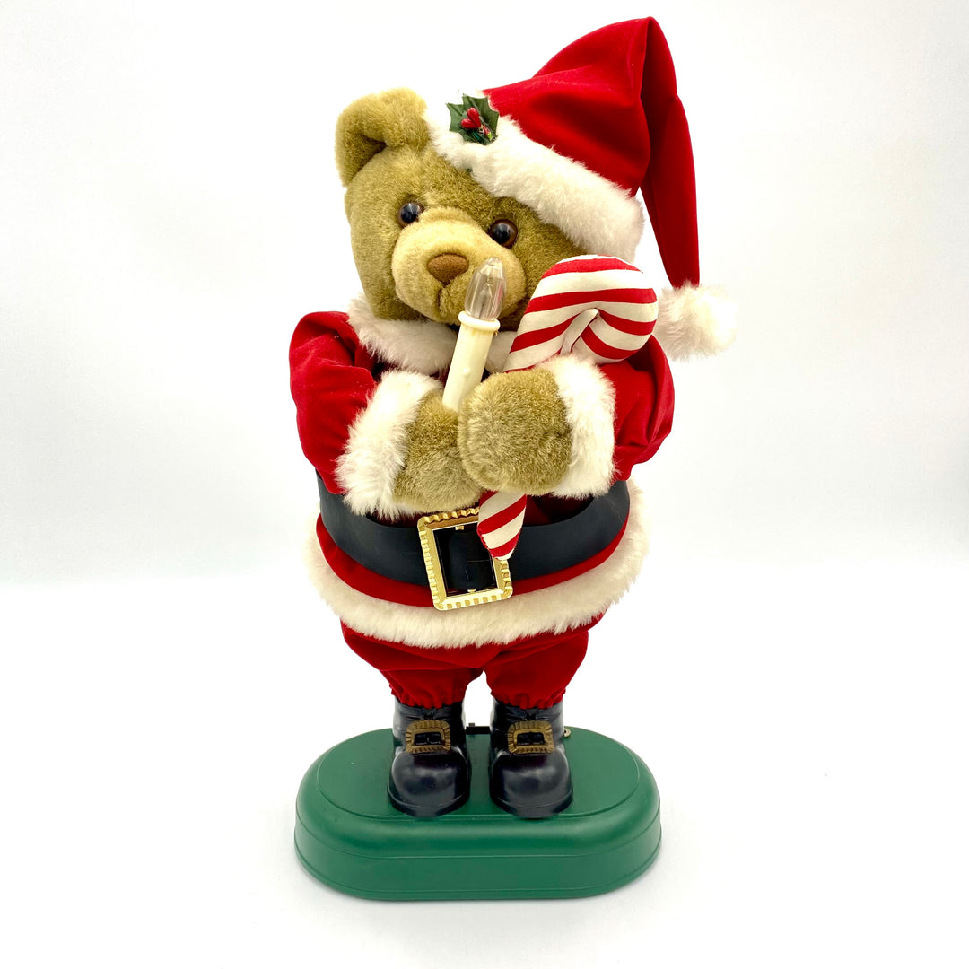 u800 Avon Twinkling Animated Mr & Mrs Claus Teddy Bear Holiday Christmas Music
