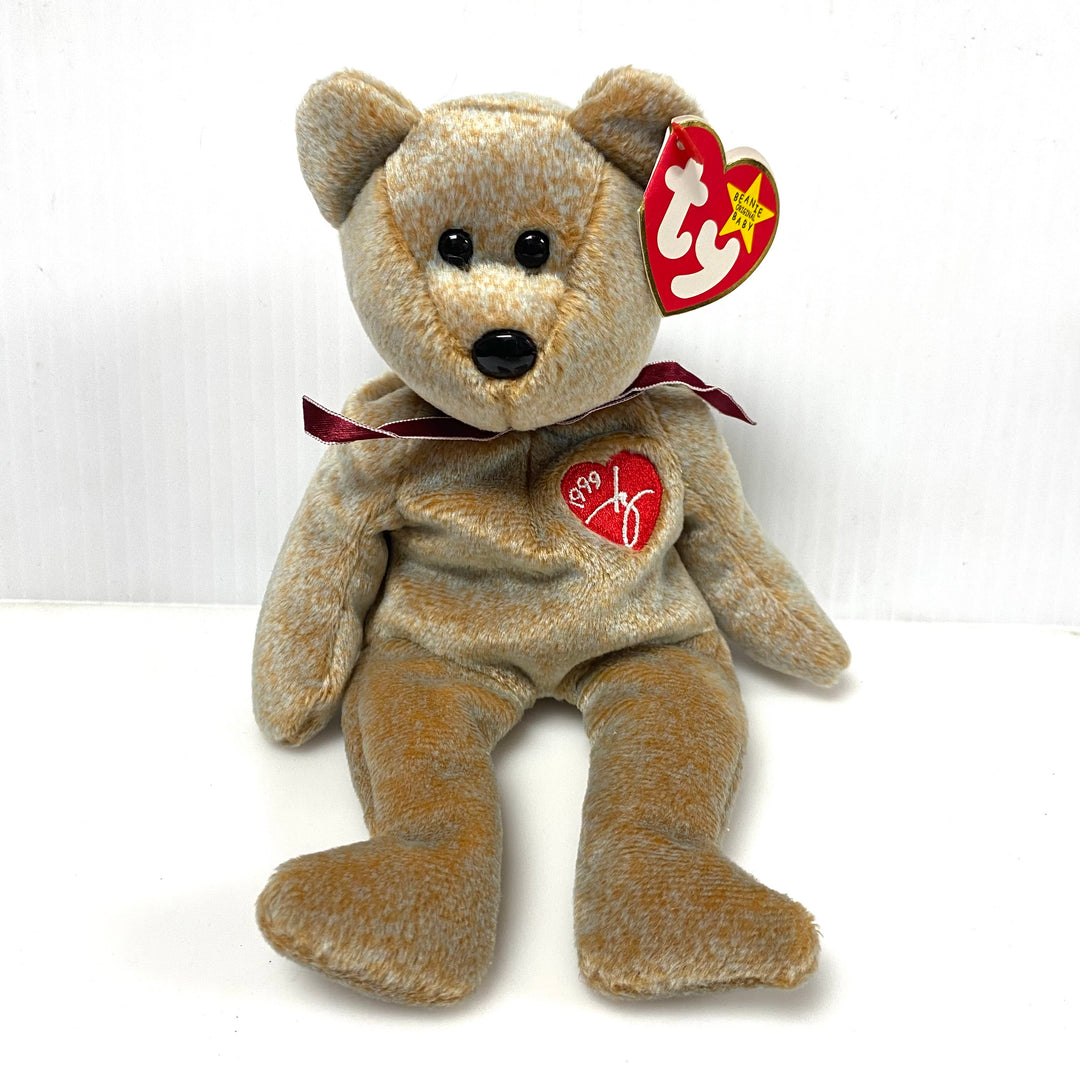 v805 Vintage Ty Beanie Baby 1999 Signature Bear Brown NWT