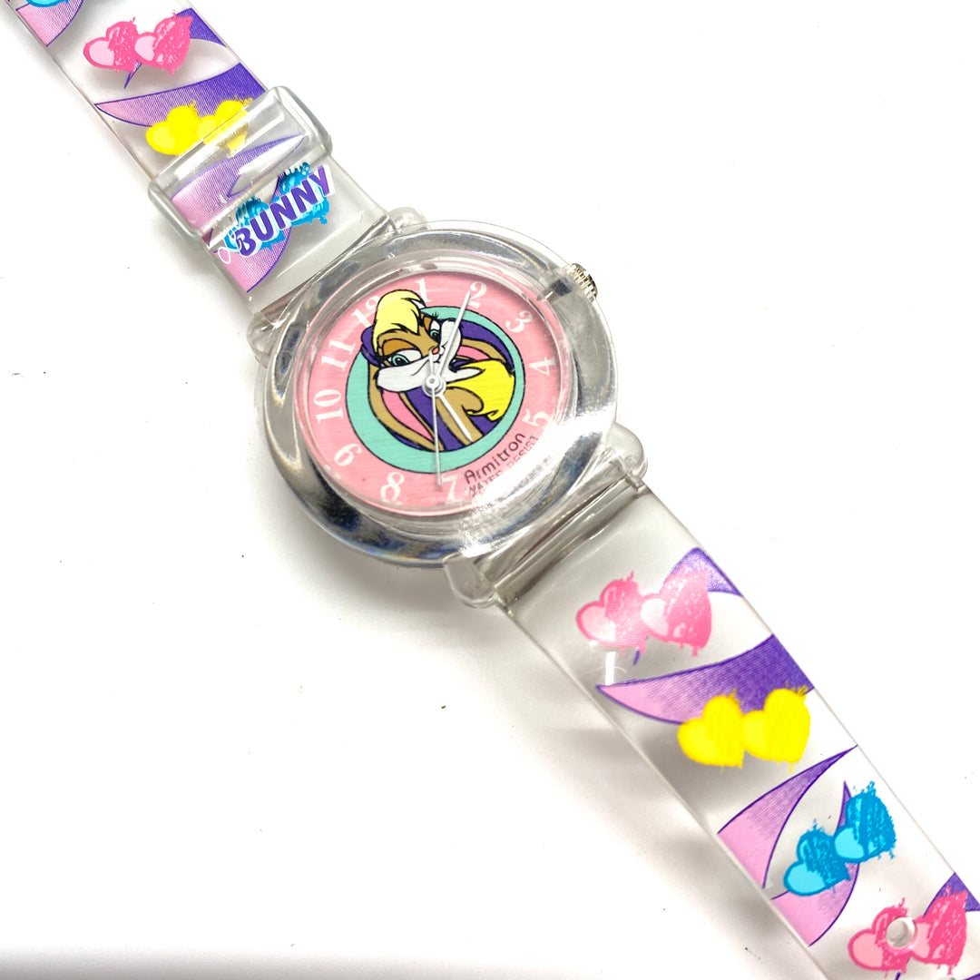 v846 Vintage Armitron Quartz Wrist Watch Features Lola Bunny water-resistant