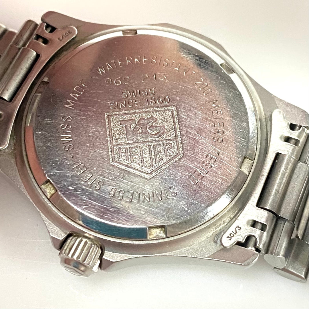 w071 Vintage TAG Heuer 2000 Professional 200M Stainless Steel Diving Wrist Watch