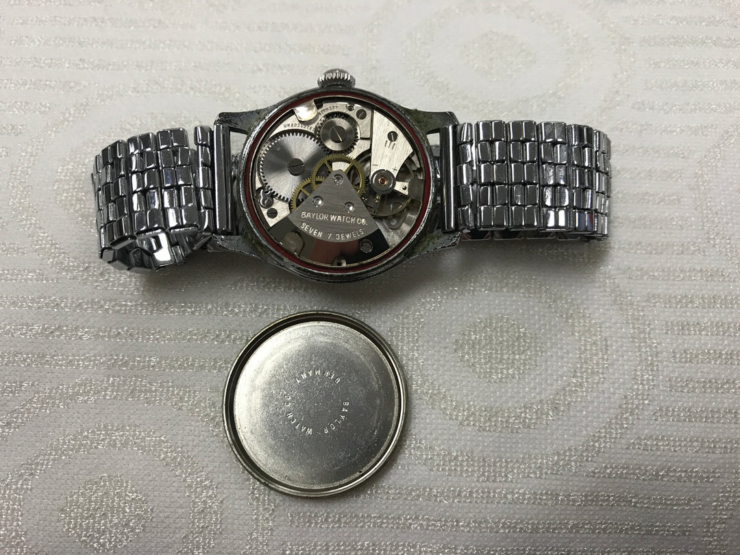 a106 Vintage  Baylor Germany Water Resistant Stainless Wrist Watch
