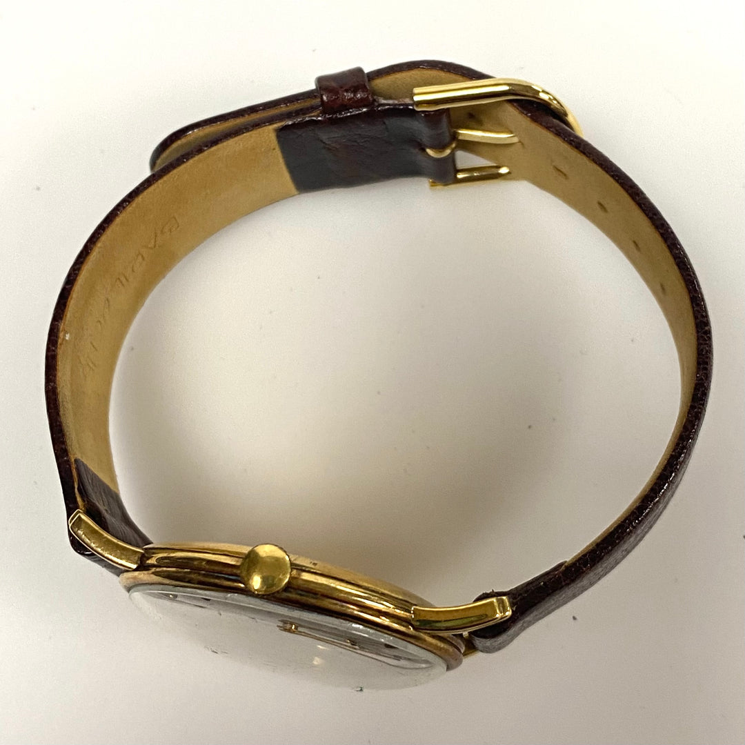 a159 Vintage Cyma Mechanical 18K Yellow Gold 15J Swiss Made Men's Wrist Watch