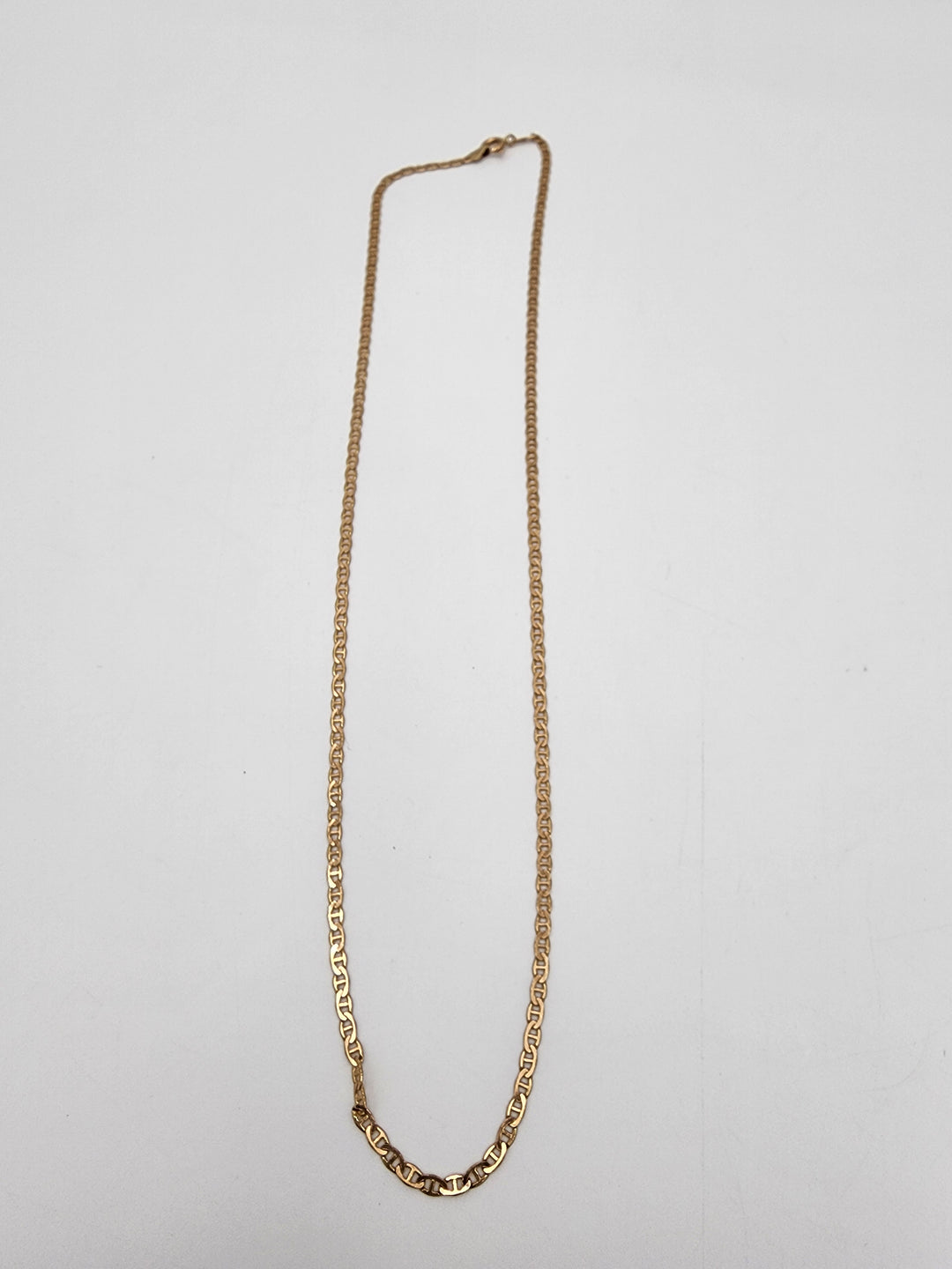 m713 Lovely 14kt Rose Gold 19" Anchor Link Necklace