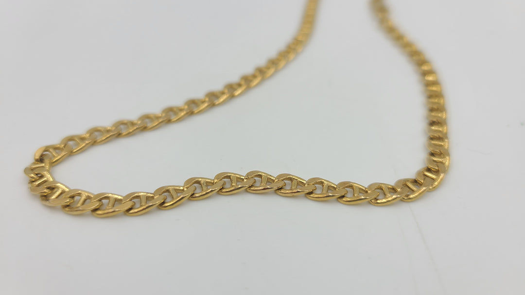 m682 Nice Unisex 20" Anchor Link Necklace in 14kt Yellow Gold