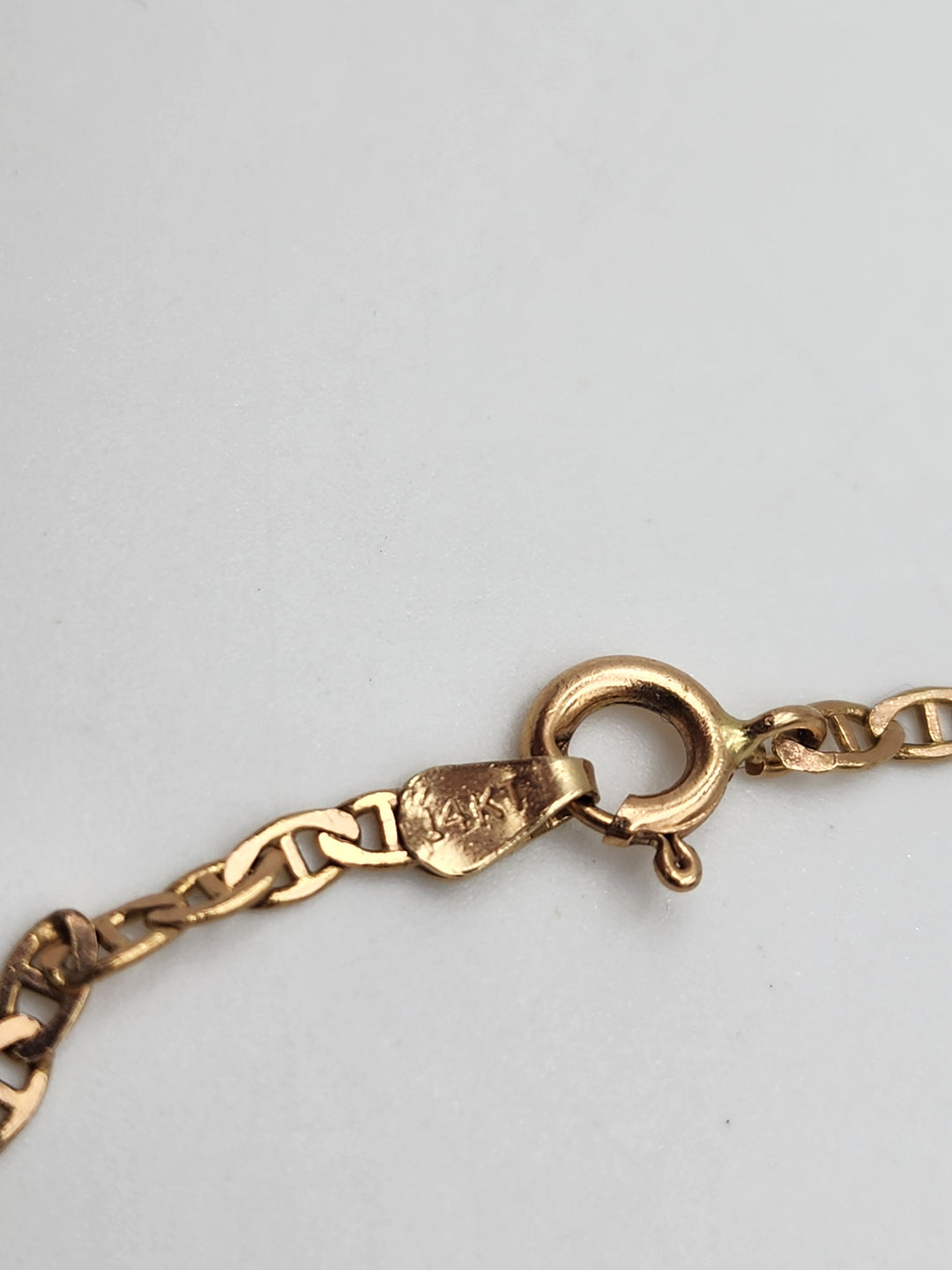 m713 Lovely 14kt Rose Gold 19" Anchor Link Necklace