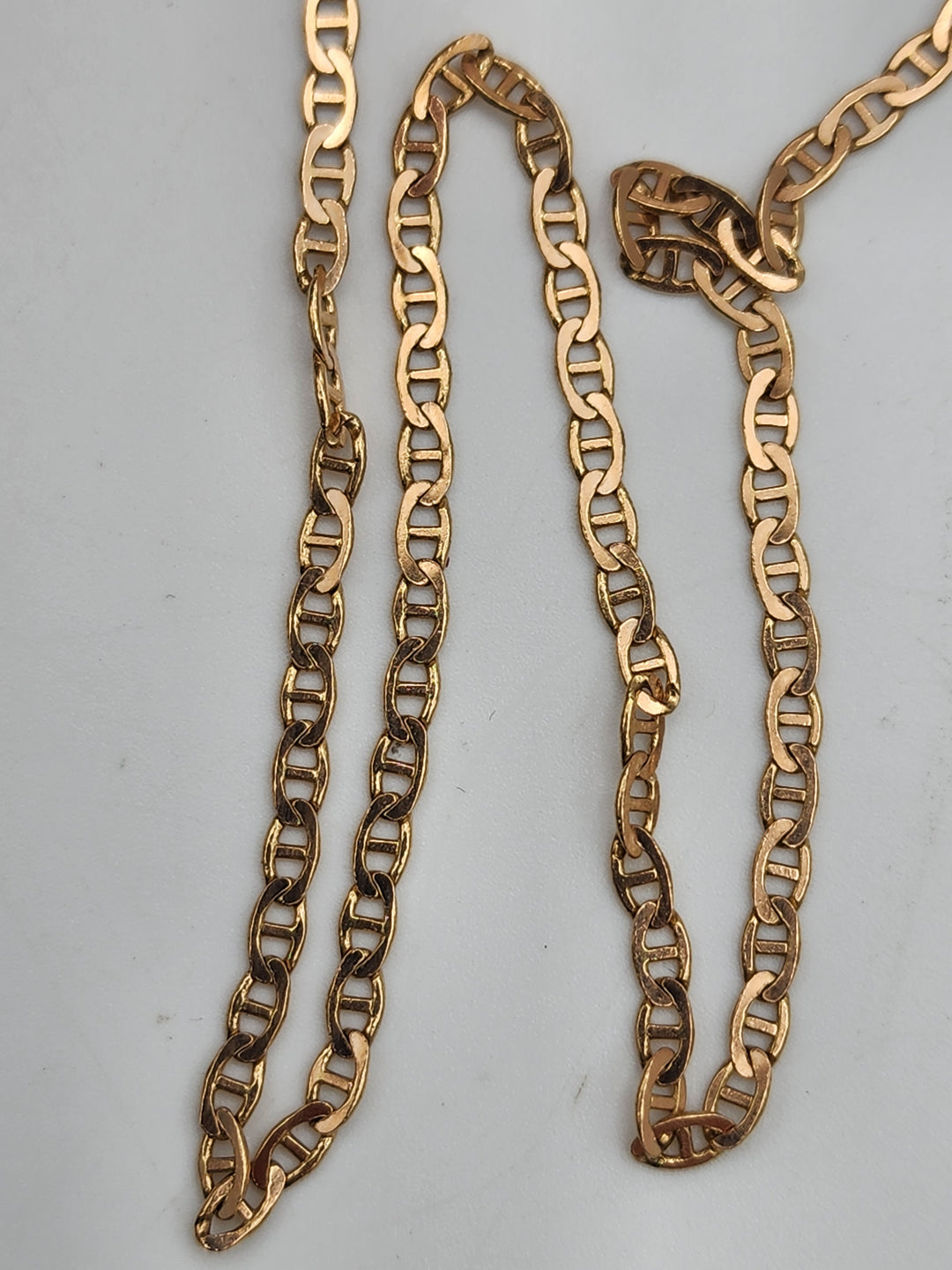 m713 Lovely 14kt Rose Gold 19" Anchor Link Necklace