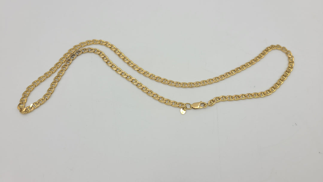 m682 Nice Unisex 20" Anchor Link Necklace in 14kt Yellow Gold