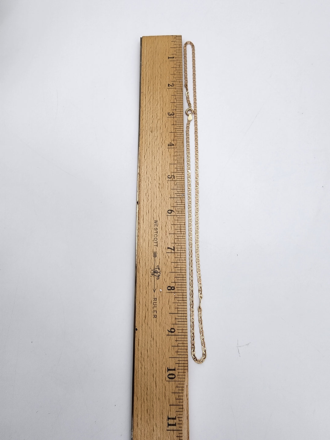 m713 Lovely 14kt Rose Gold 19" Anchor Link Necklace