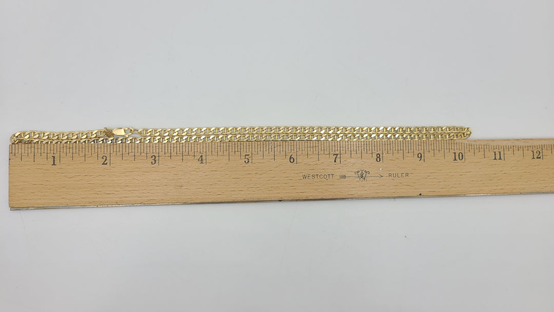 m682 Nice Unisex 20" Anchor Link Necklace in 14kt Yellow Gold