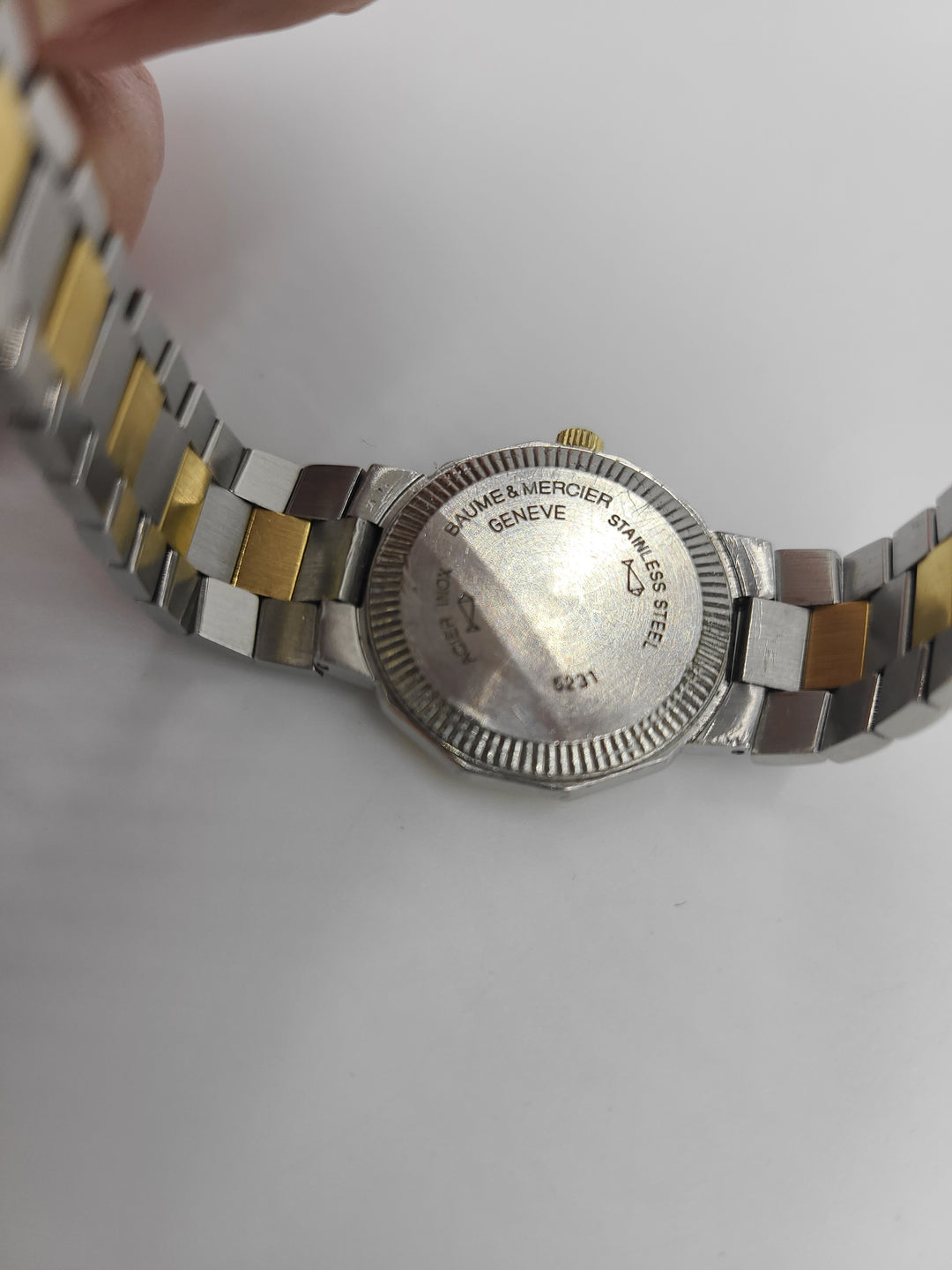 k712 Ladies Stylish Baume Mercier Riviera Two Toned Quartz Wristwatch