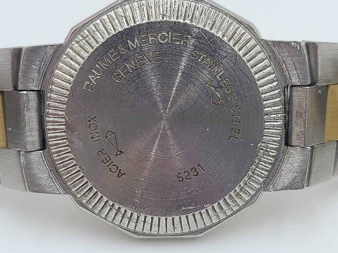 k712 Ladies Stylish Baume Mercier Riviera Two Toned Quartz Wristwatch